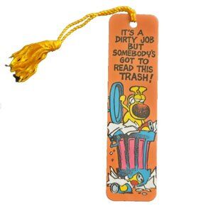 Vintage 80s Grimmy Tassel Bookmark Mother Goose Grim Mike Peters Dirty Job Trash